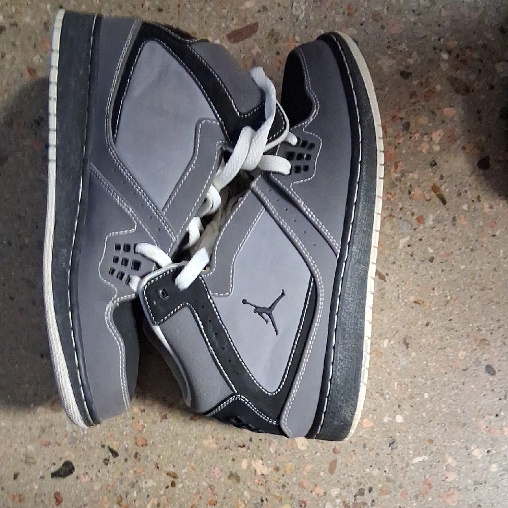 Jordan Black and Gray Sneakers